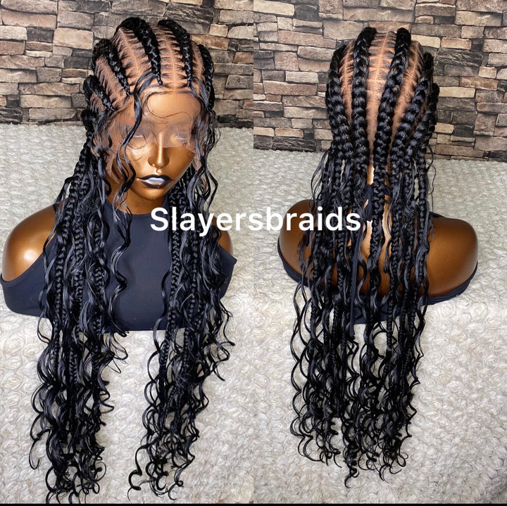 Luxury braided wig, Glueless install ready to ship Uk/USA -Fina Unit
