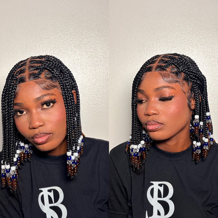 Tightly Braided Glueless Bead Wig For Everyday,Fast Ship-Nola