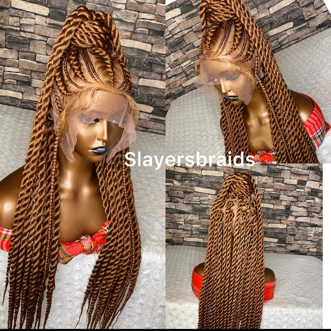 Handmade Updo Cornrow &amp; BoxBraid Twist -Theresa 30