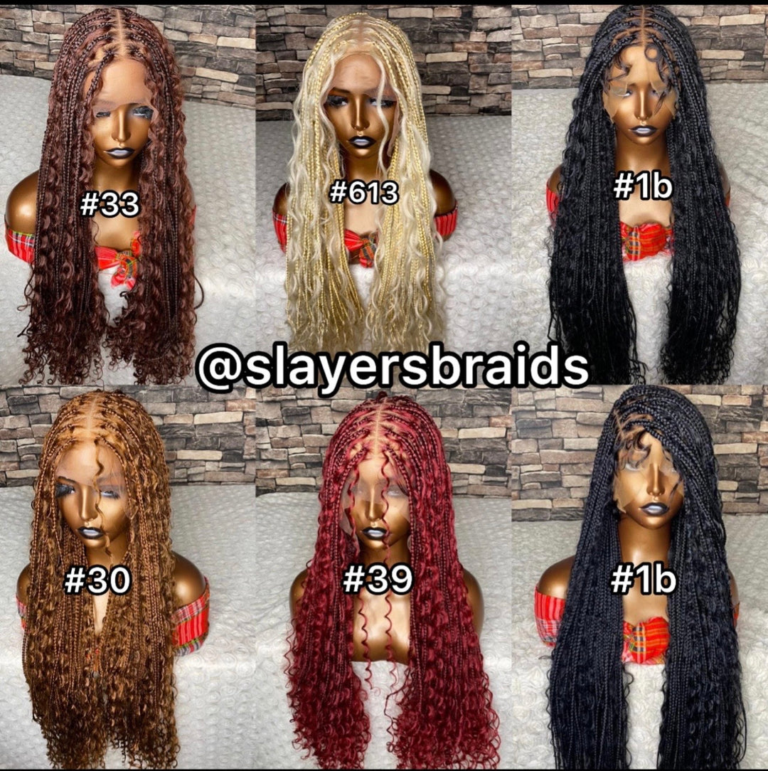 Boho Knotless Braids wigs for black women hairstyles -Diana