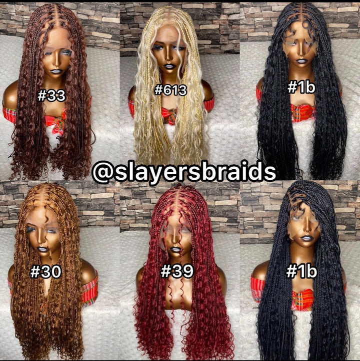 Boho Knotless Braids wigs for black women hairstyles -Diana