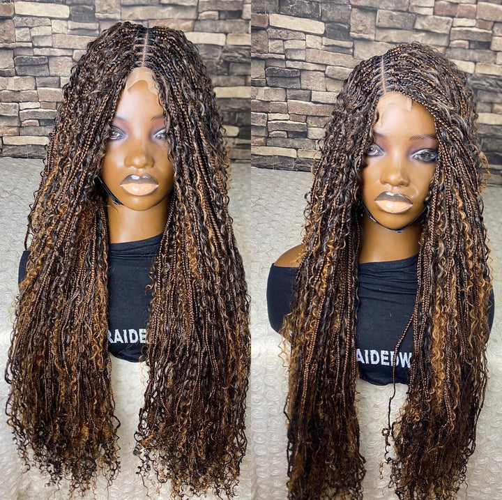 Honey /Caramel Highlight Synthetic Braids -Parshey Unit