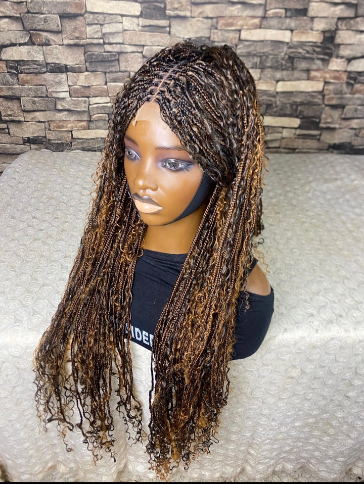 Honey /Caramel Highlight Synthetic Braids -Parshey Unit