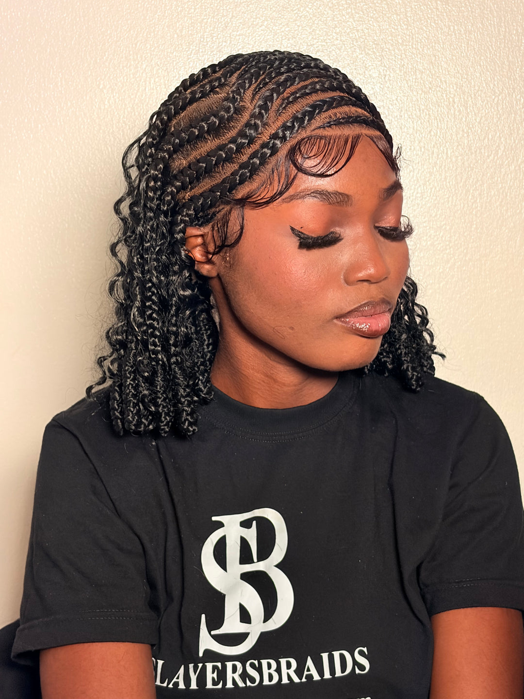 Hybrid Glueless Braid Wig Fast Ship Hair-Glenda