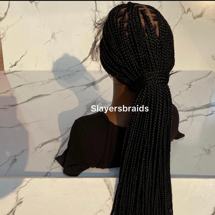 Beginner Friendly Glueless knotless braid wig Ship in USA -Kandie Unit
