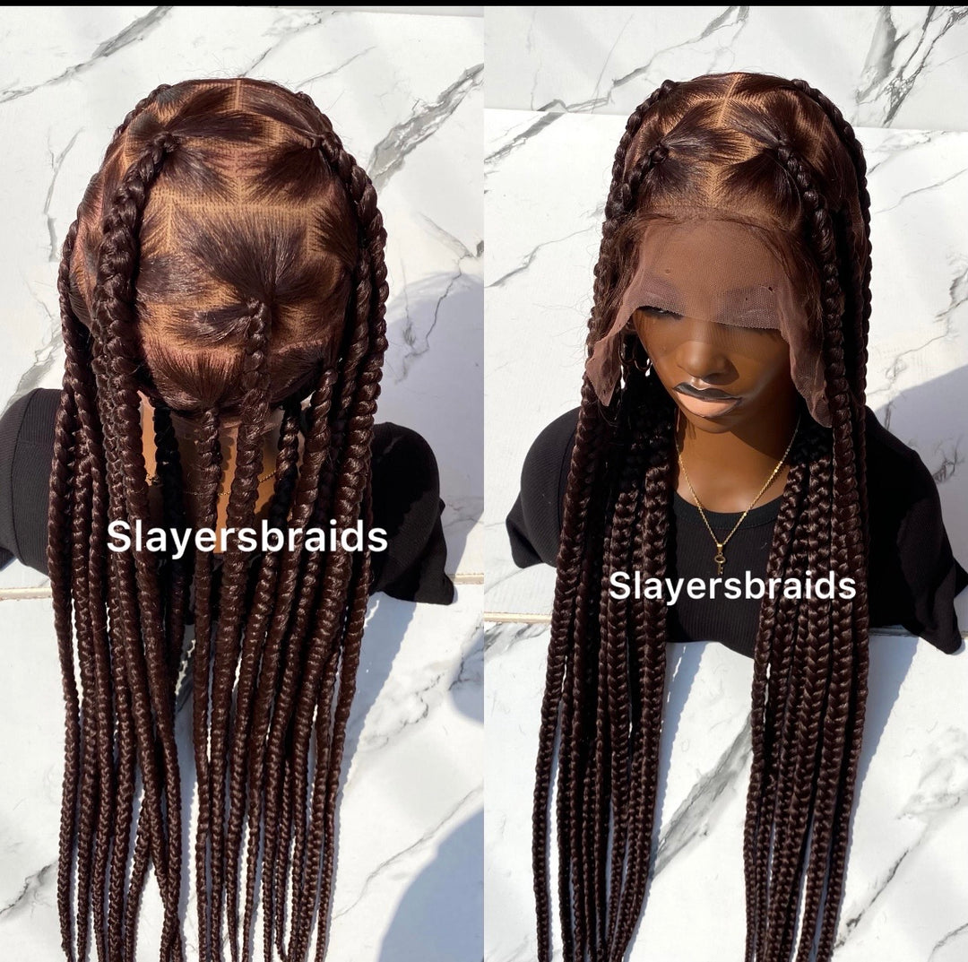 Full Lace Knotless Protective Wig for Black -Queen