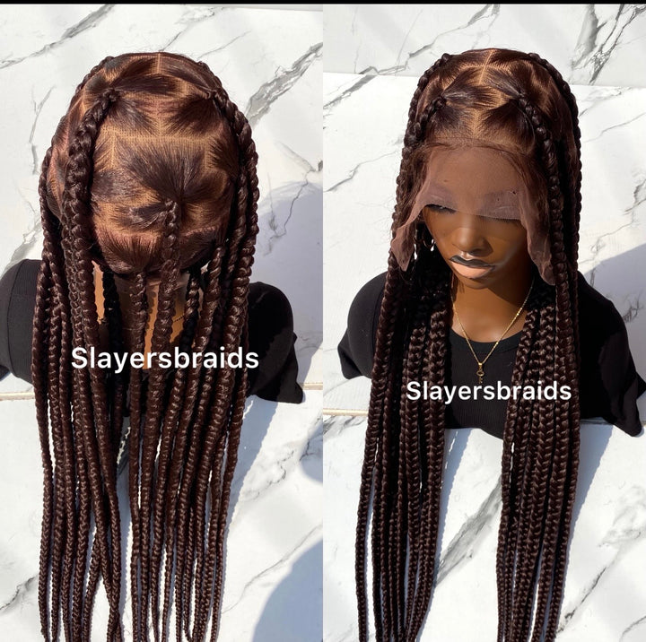 Full Lace Knotless Protective Wig for Black -Queen