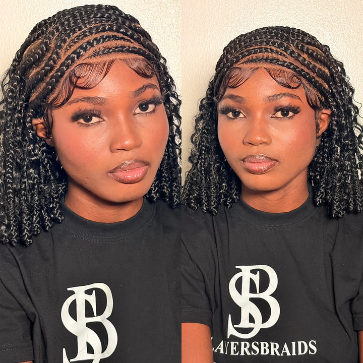 Hybrid Glueless Braid Wig Fast Ship Hair-Glenda