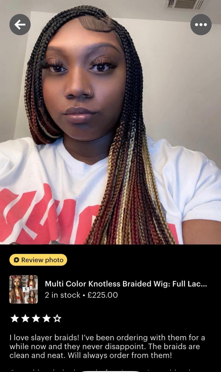 Knotless Braided Wig Protective style for black women -Shena