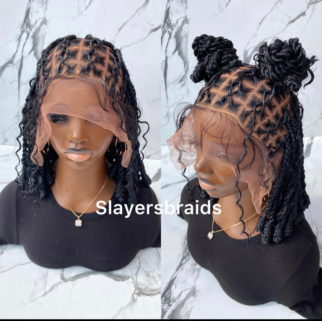Handmade Cornrow,Box Braid Wig,Ready to ship Uk–Sonja Unit