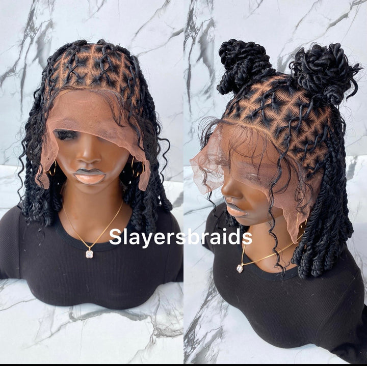 Handmade Cornrow,Box Braid Wig,Ready to ship Uk–Sonja Unit