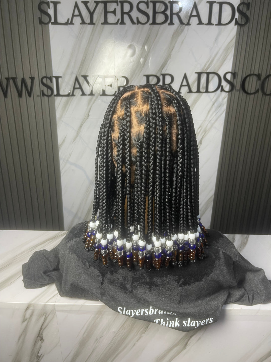 Tightly Braided Glueless Bead Wig For Everyday,Fast Ship-Nola