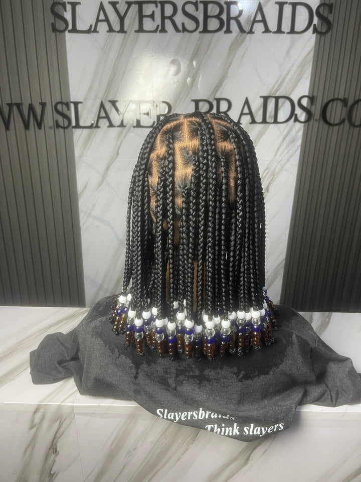 Tightly Braided Glueless Bead Wig For Everyday,Fast Ship-Nola