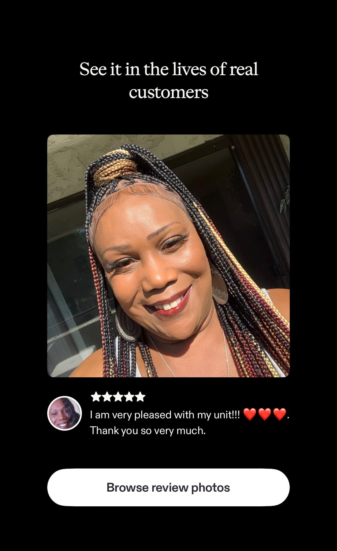 Knotless Braided Wig Protective style for black women -Shena