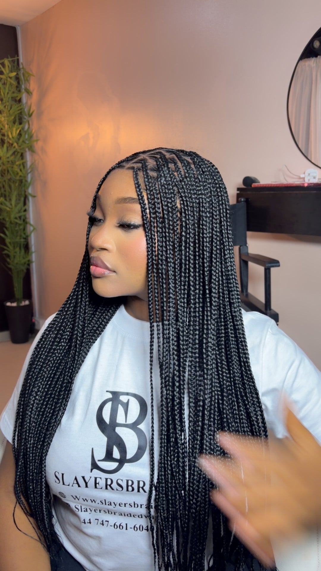 Triangle Knotless Braided Wig For Black Women -Jojo Unit