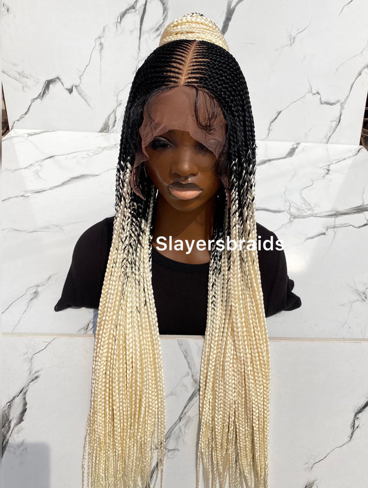 Realistic Braided Lace Wig Pre-Plucked Hairline Wig -Vee