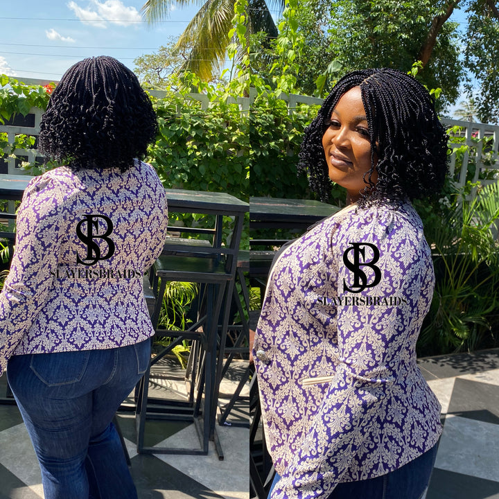 FastShip Boxbraid CurlyWigProtective Style For Black Women. -Edwina