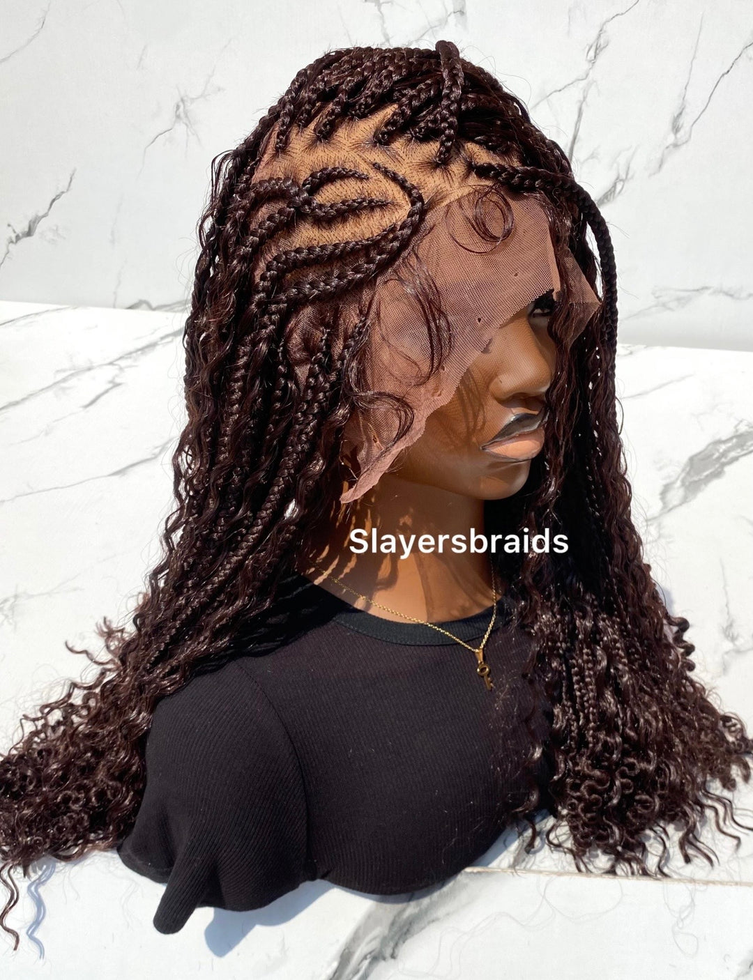 Fulani boho braids wig Fulllace wig Tribal Cornrow Hair- Ada