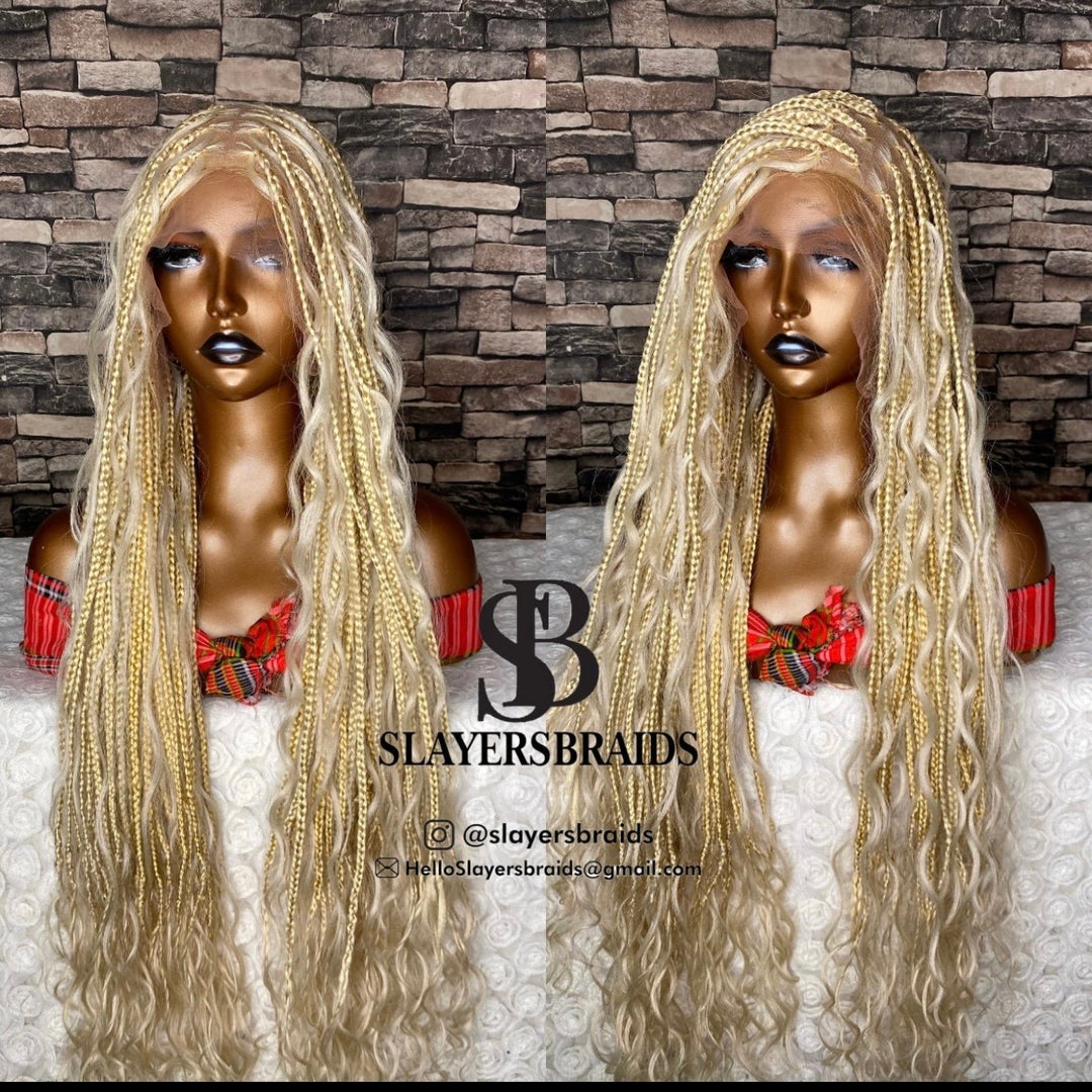 Blonde Braided Wig Boho Braids -Diana 
