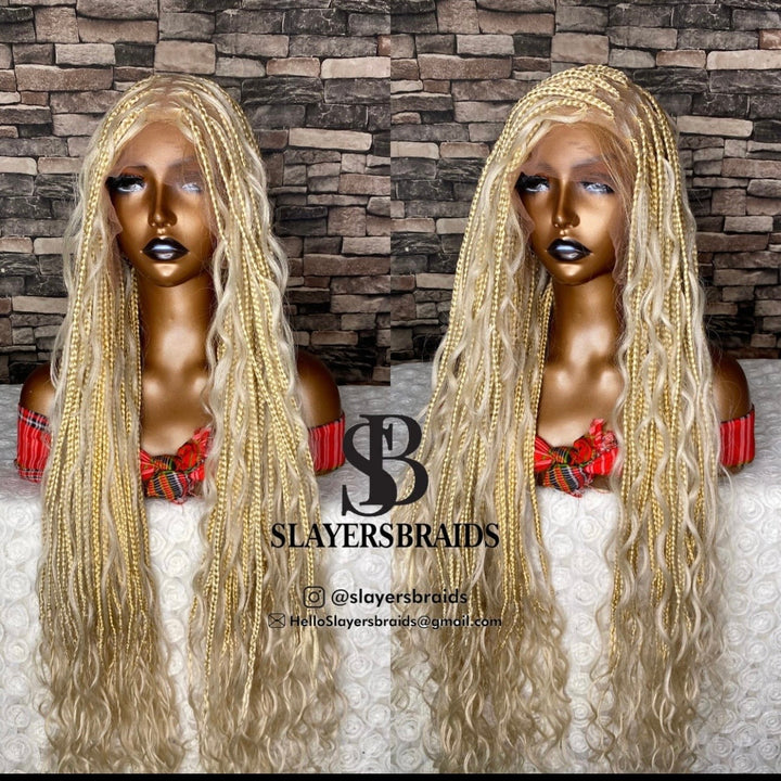 Blonde Braided Wig Boho Braids -Diana 
