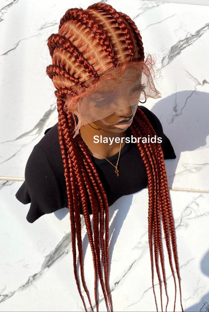 Boxbraid Cornrow Braided Wig -Sasha