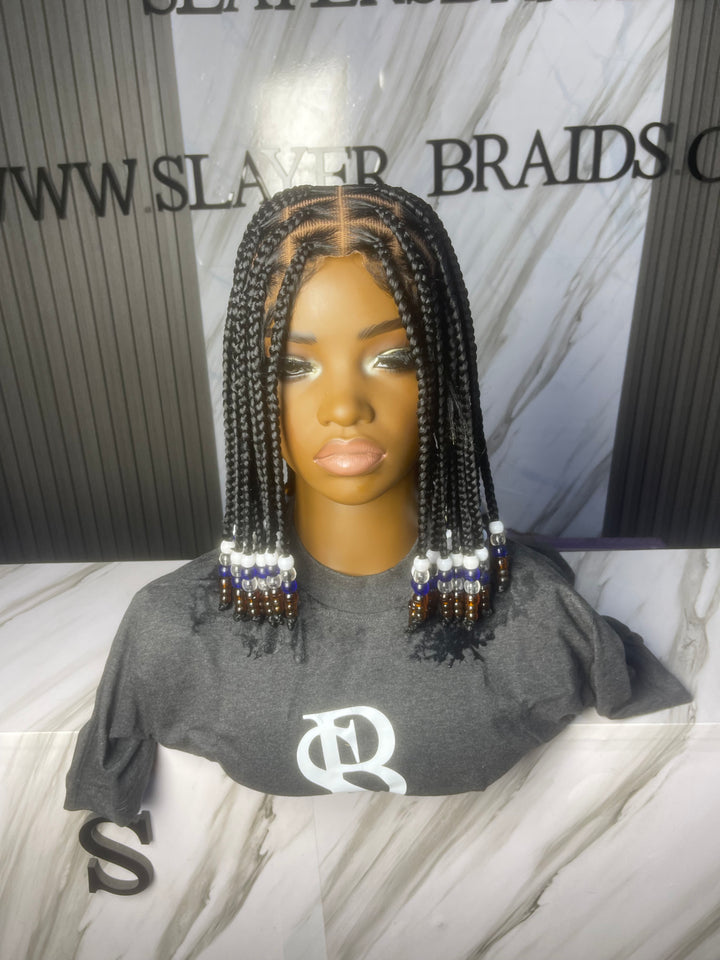 Tightly Braided Glueless Bead Wig For Everyday,Fast Ship-Nola