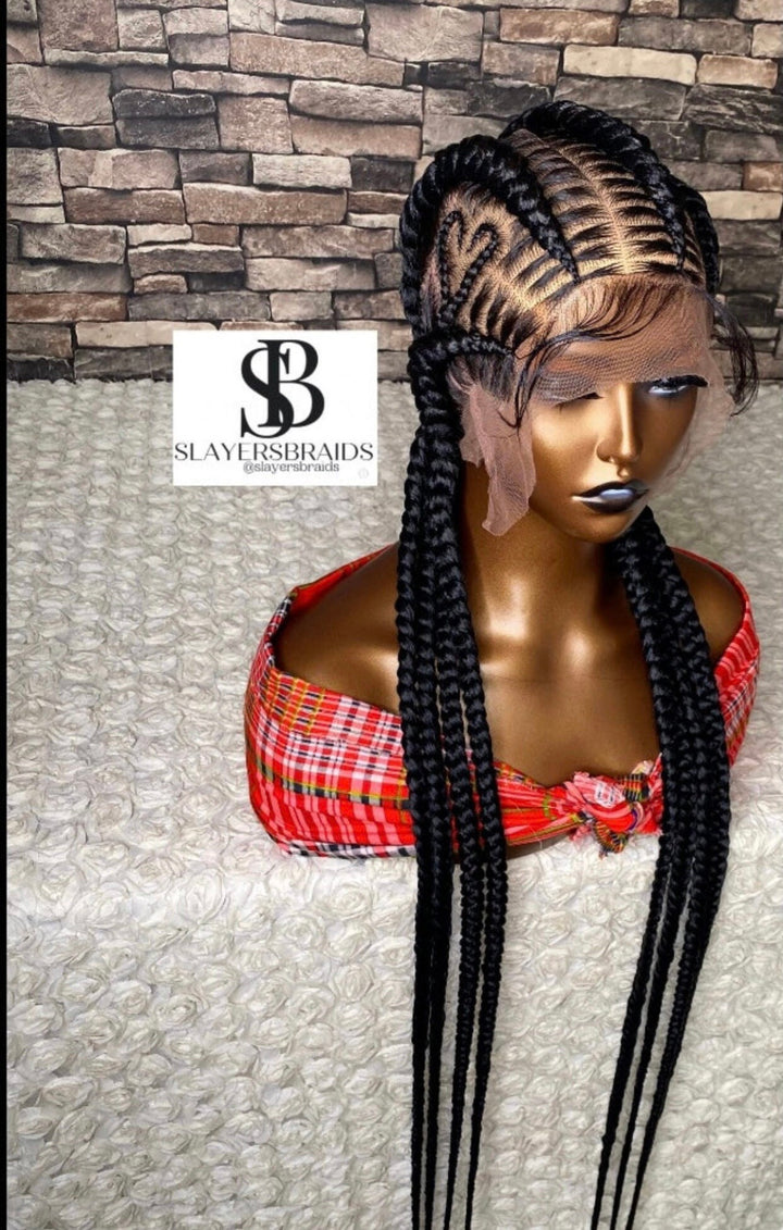 Custom braided Cornrow Wig-Sharnell