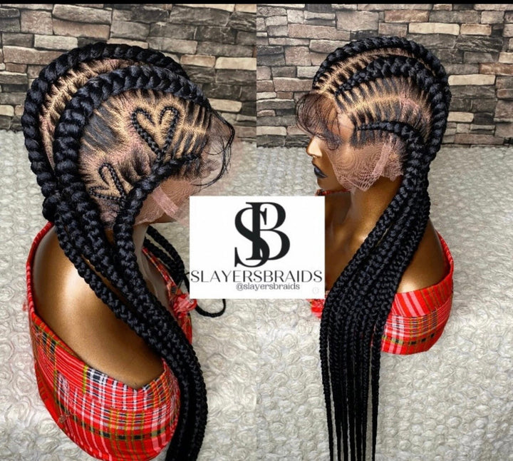 Custom braided Cornrow Wig-Sharnell