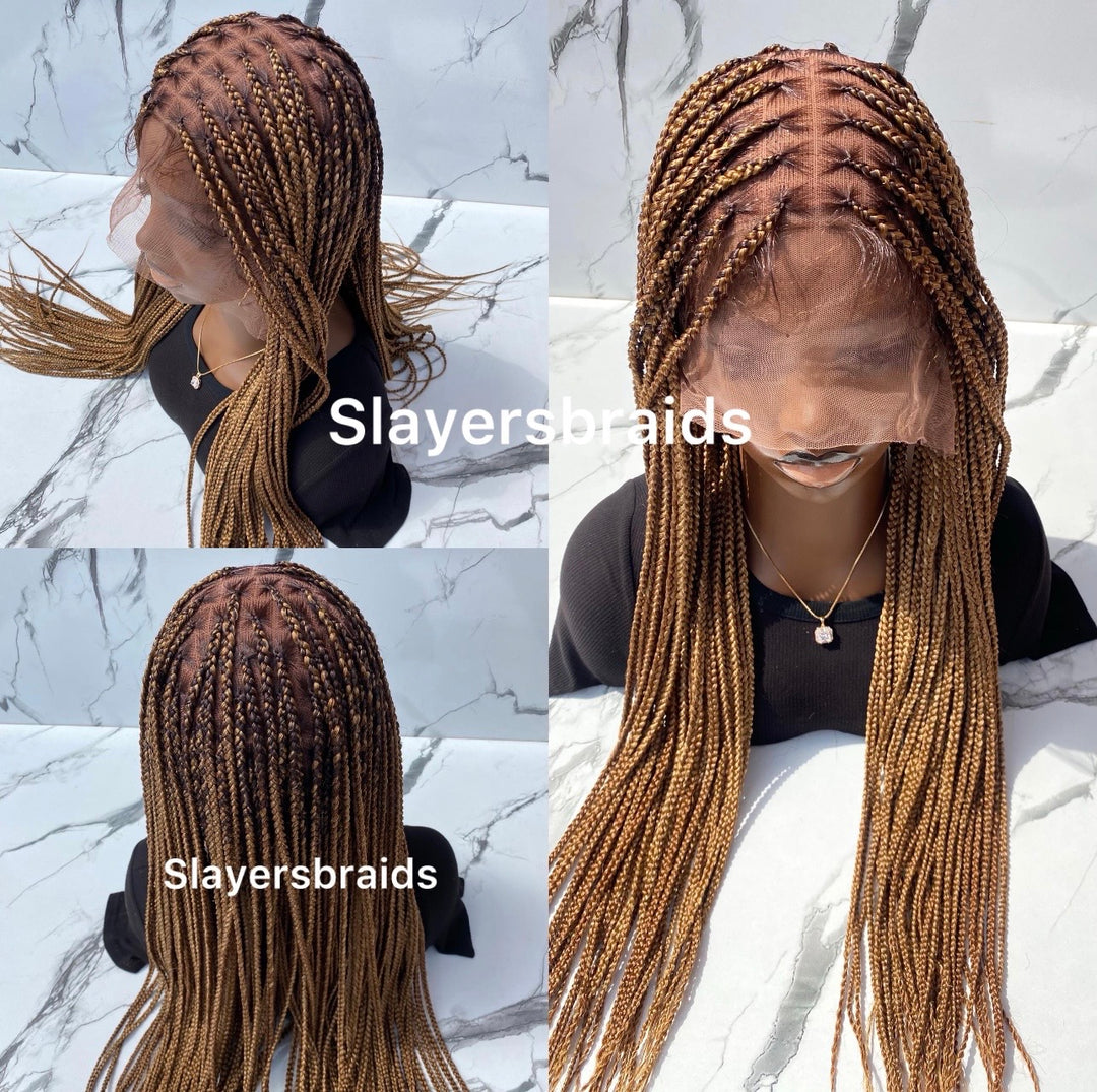 28"Knotless Mixed Blonde Braids -Verena