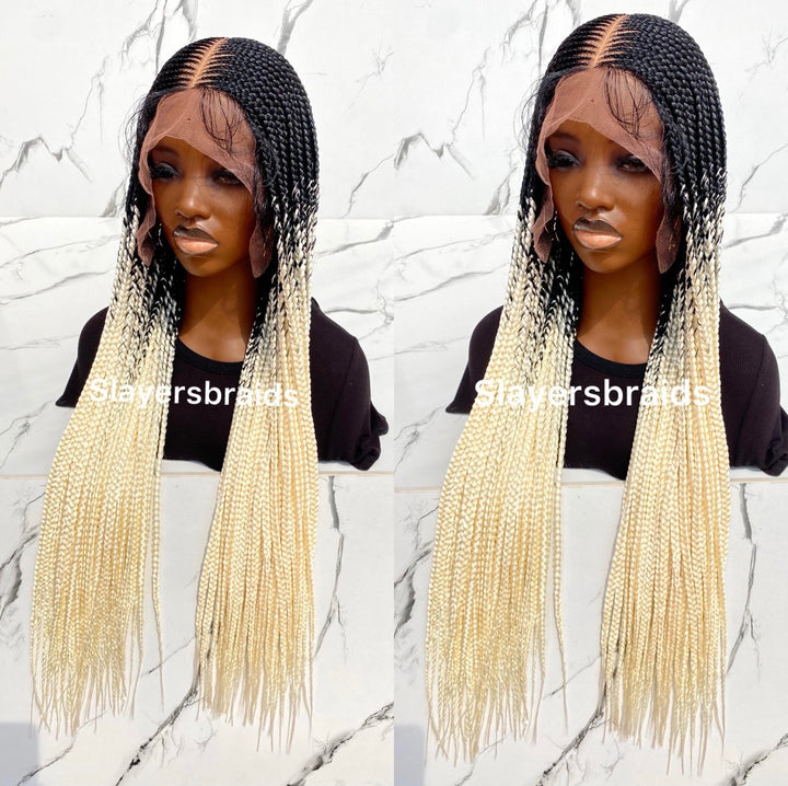 Realistic Braided Lace Wig Pre-Plucked Hairline Wig -Vee