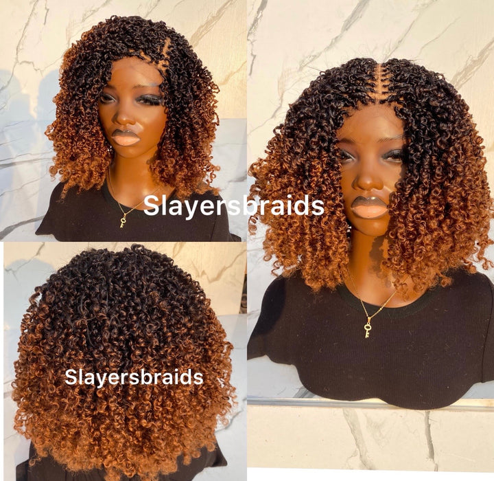 Ombré Brown Curly Passion Twist Wig -Tife