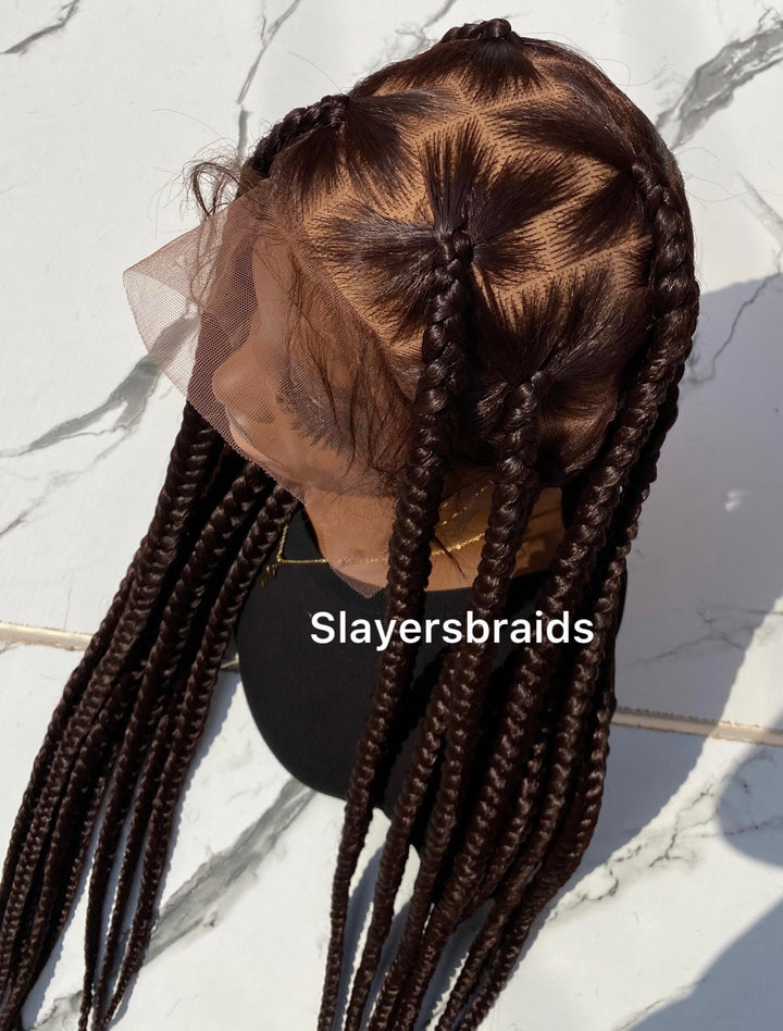 Full Lace Knotless Protective Wig for Black -Queen