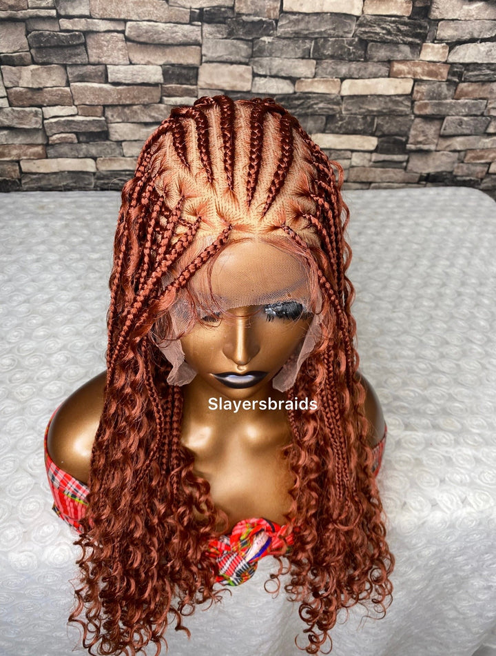 fulani boho braids Glueless Cornrow Wig -Jamila