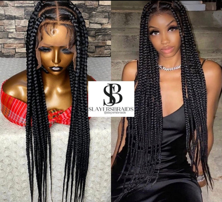 Luxury Jumbo Knotless braided Wig lightweight -Charlene