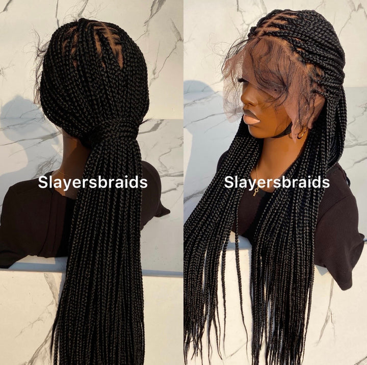Beginner Friendly Glueless knotless braid wig Ship in USA -Kandie Unit