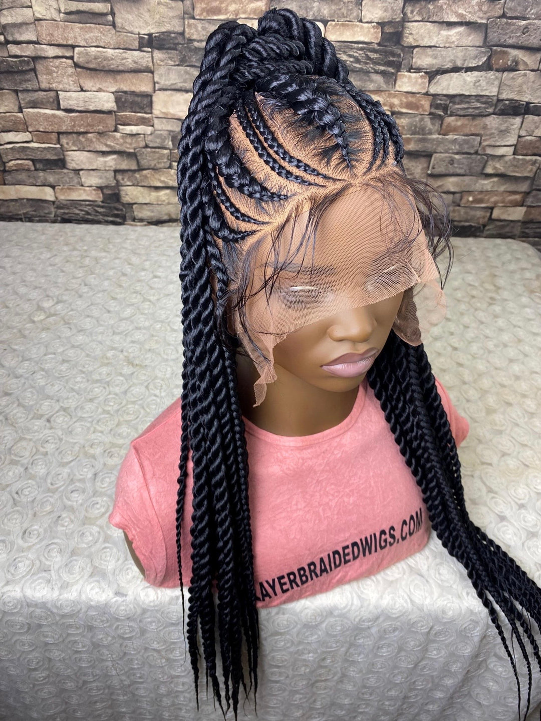 Updo Cornrow Twist Braids Wig: 