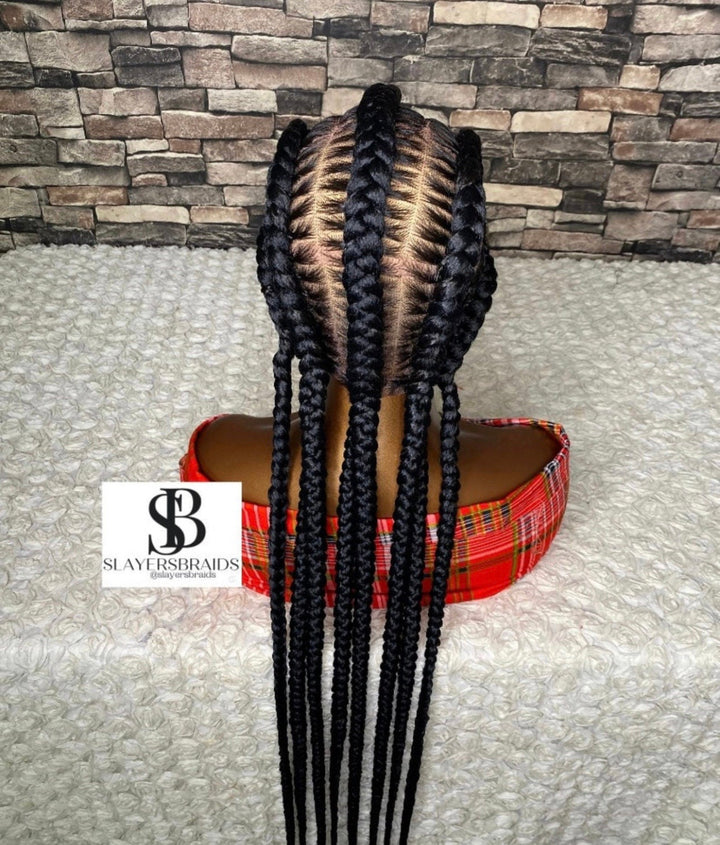 Custom braided Cornrow Wig-Sharnell