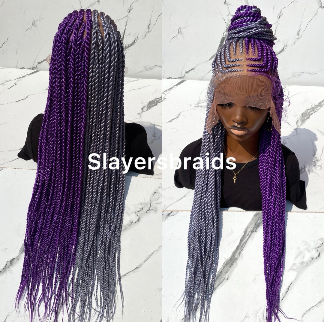 Luxury Cornrow Wig TimeSaving Protective Hairstyle Twist Braid -Girlie