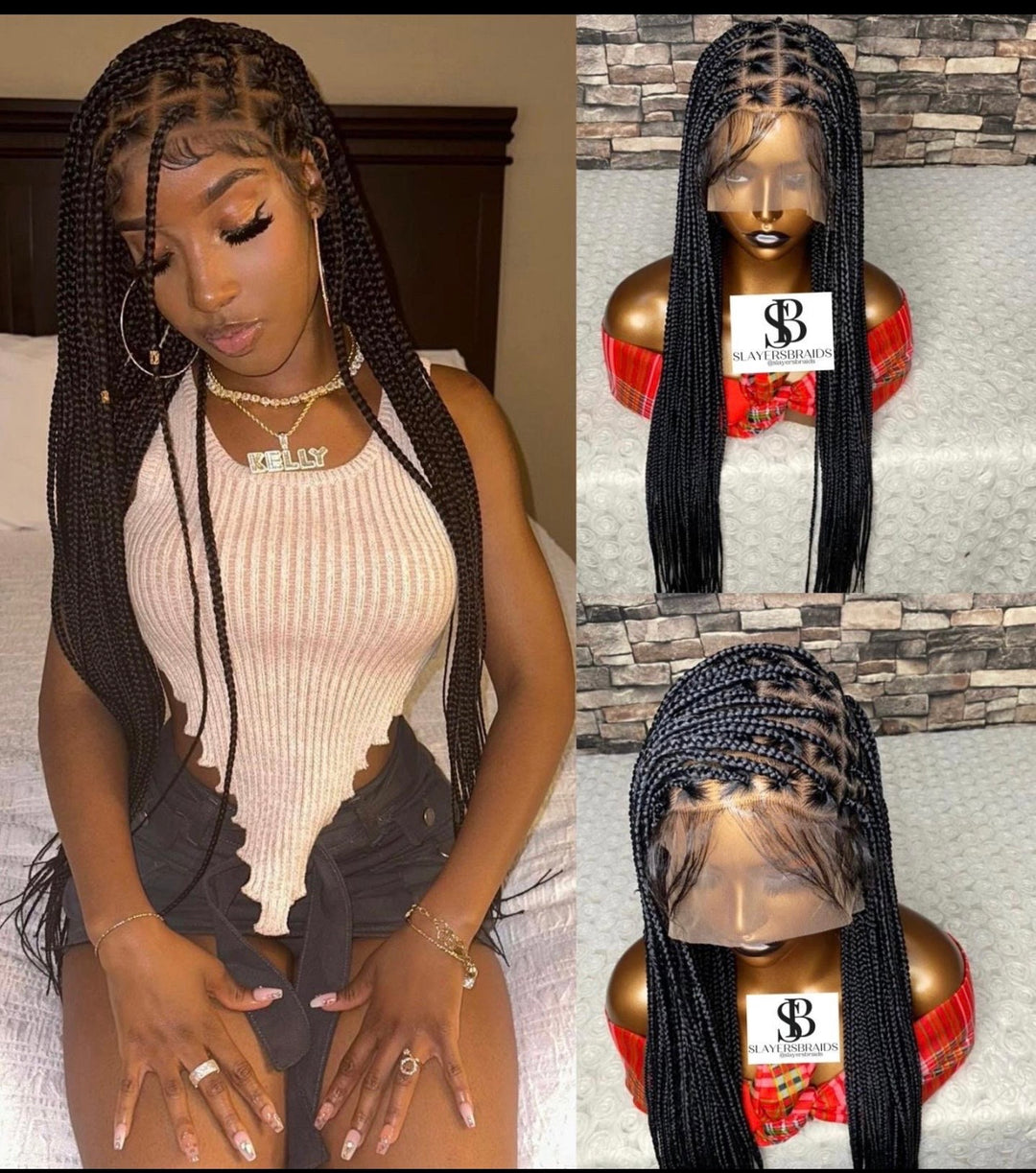 Knotless Braided Wig Protective style for black women -Zinny