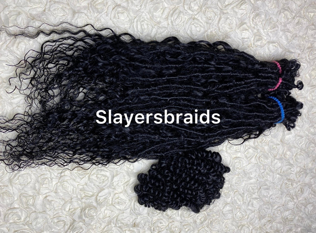Human Hair Curly Crochet Fauxlocs strand -Ozzy