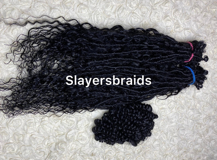 Human Hair Curly Crochet Fauxlocs strand -Ozzy
