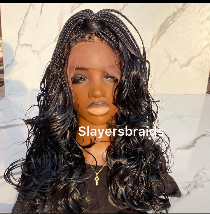 Knotless French Italian Curls Braided Wig -Debbie 