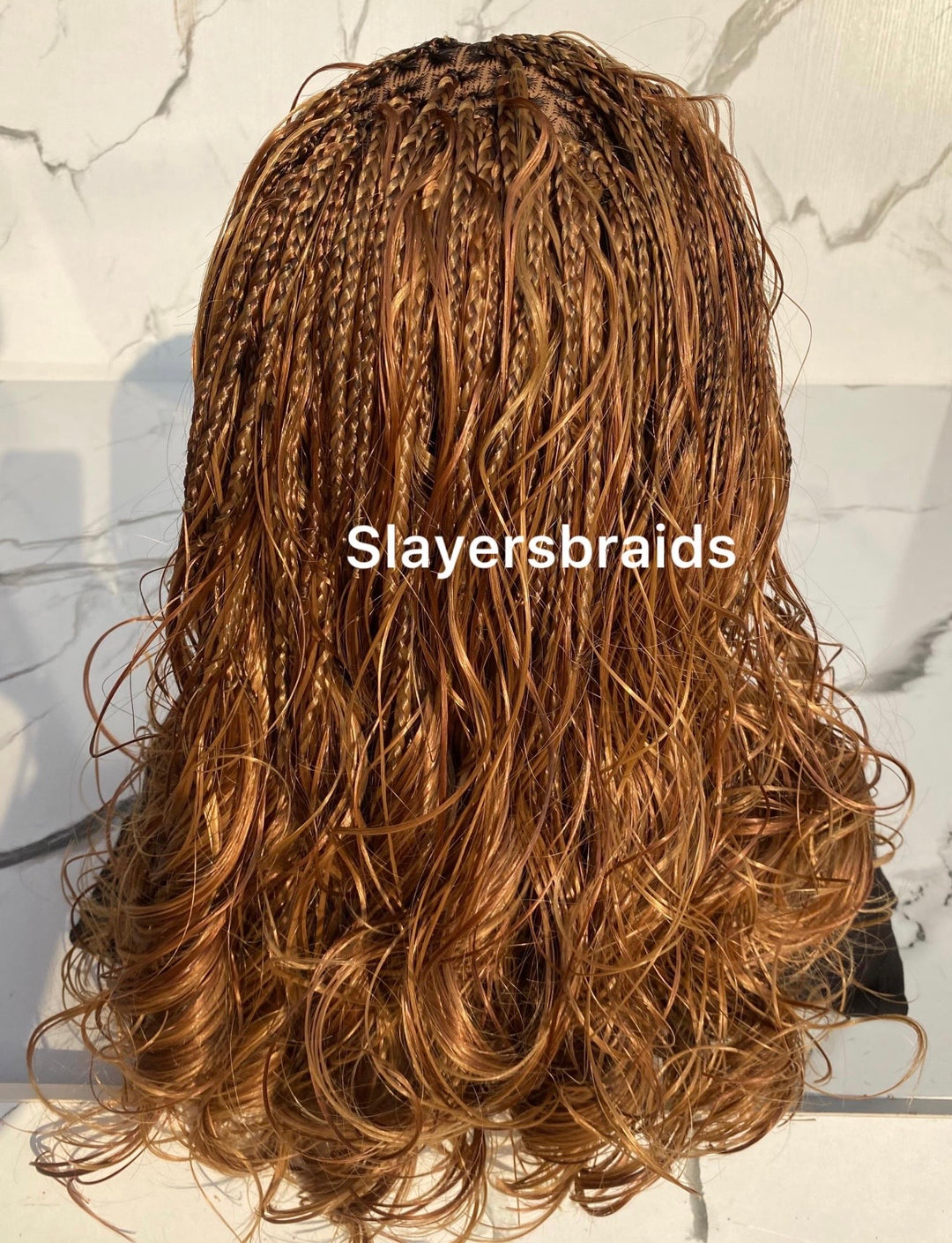 Ombre Knotless French Curl Braided Wig -Debbie 