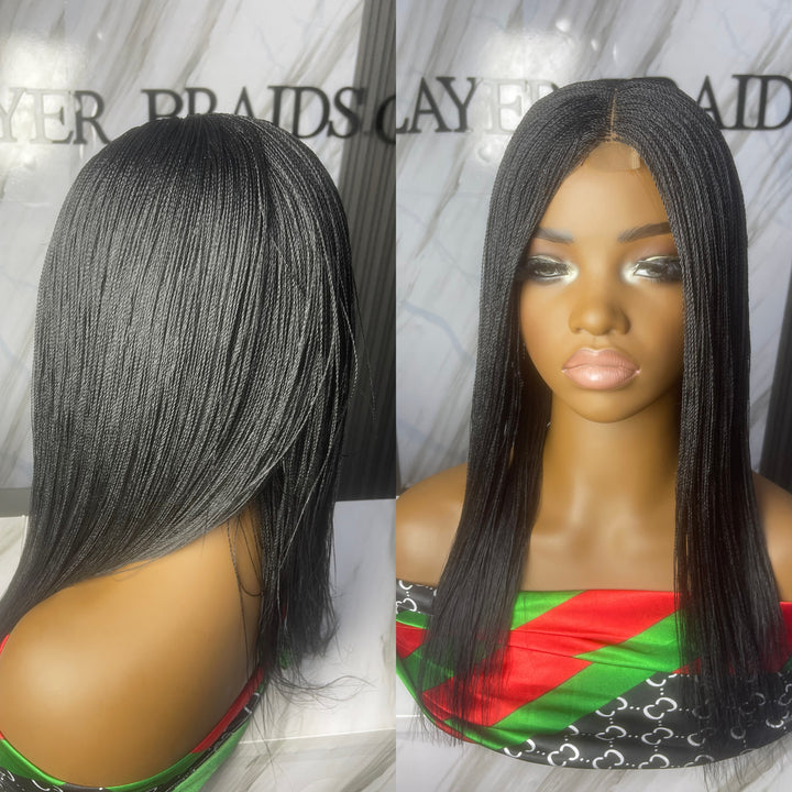 Fast Ship Micro Braids Lace Wig|Easy install hair- Nano 