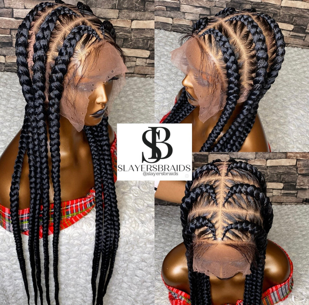 Pop Smoke Braided Lace Wig – Easy Install, Long Lasting,- Vicki