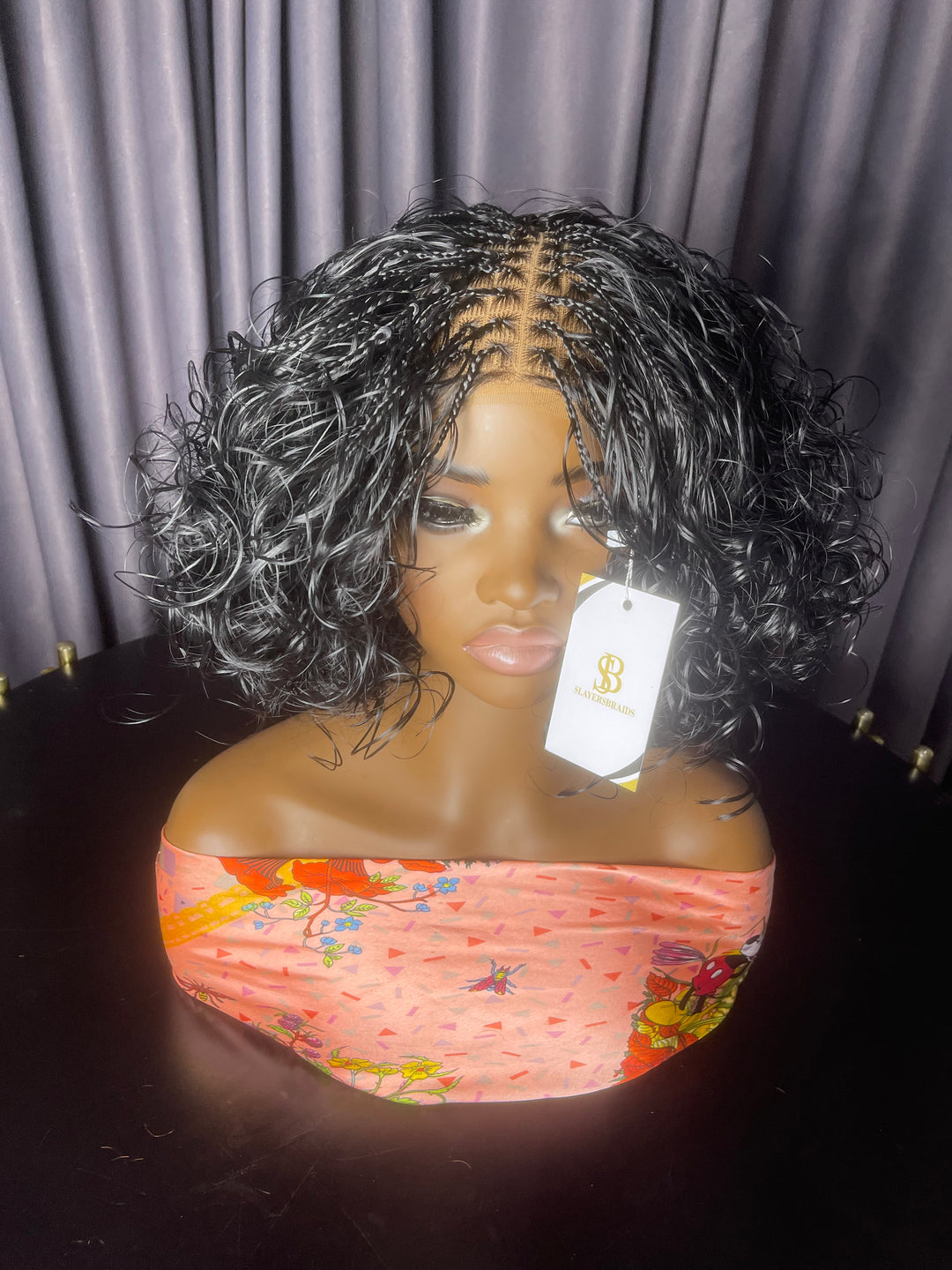 Lightweight French Curl Bob Wig -Tushe unit 1b