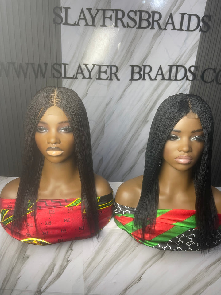 Fast Ship Micro Braids Lace Wig|Easy install hair- Nano 