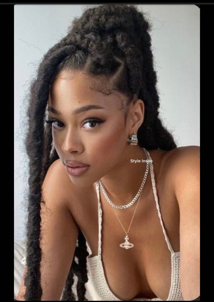 No Glue|No Stress|Natural look in minute Jumbo locs |Ship In US -Aliyah