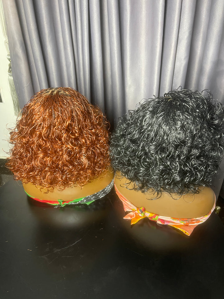 Lightweight French Curl Bob Wig -Tushe unit 1b