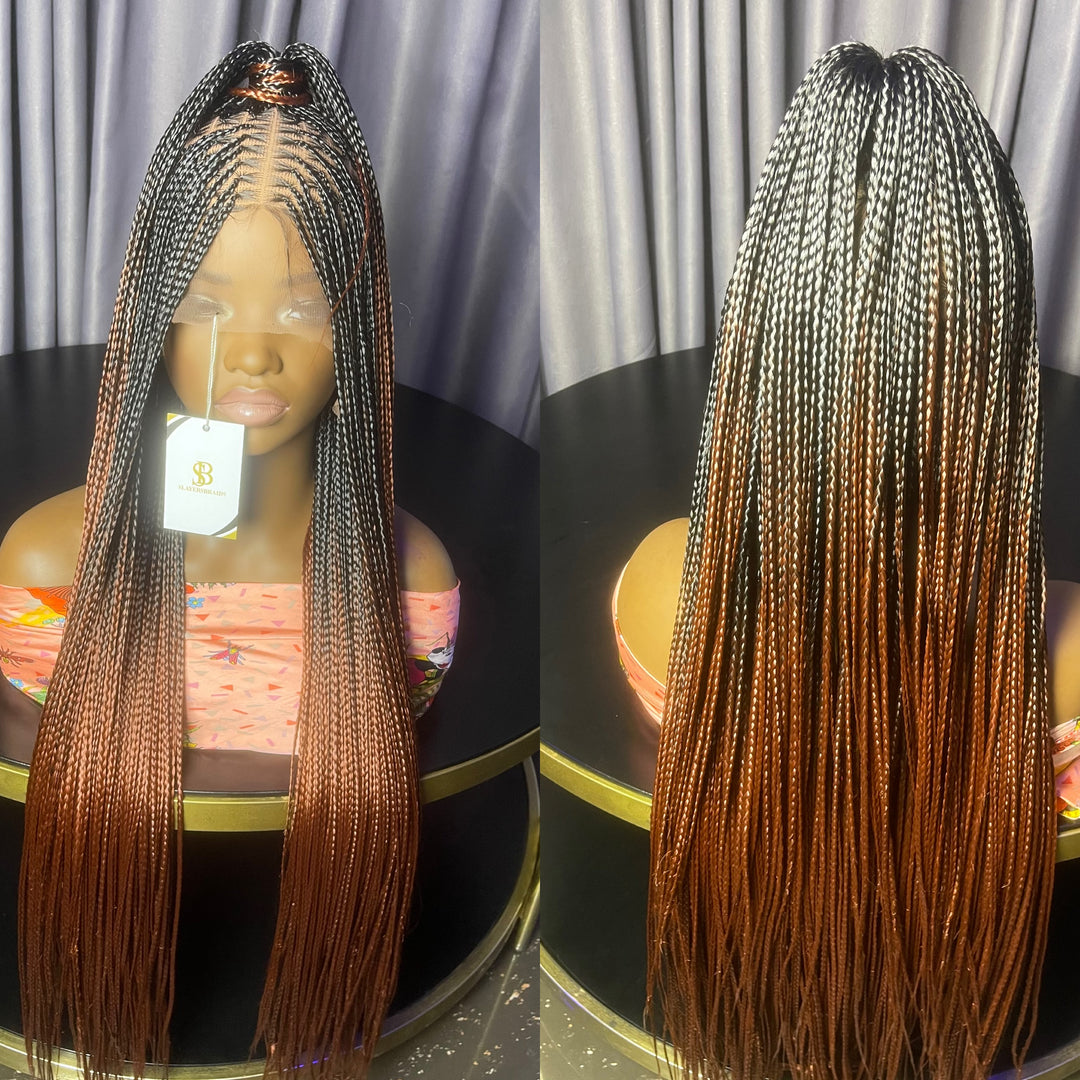Full lace braided wigs for black women -Bora 